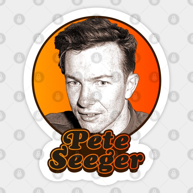 Pete Seeger ))(( Retro Folk Icon Sticker by darklordpug